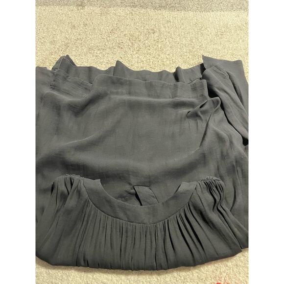 Free People Sleeveless Pleated Top V Neck Blouse Womens Size Small Layered Black - Picture 10 of 10